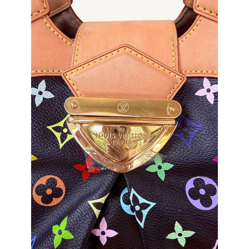 Louis Vuitton x Takashi Murakami Multicolore Ursula GM Noir Bag 2008 Rare - Picture 6 of 16